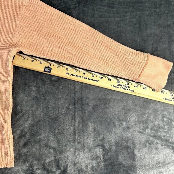 American Eagle Waffle Knit Henly Thermal V Neck Shirt Womens Size Large Soft - Picture 5 of 8